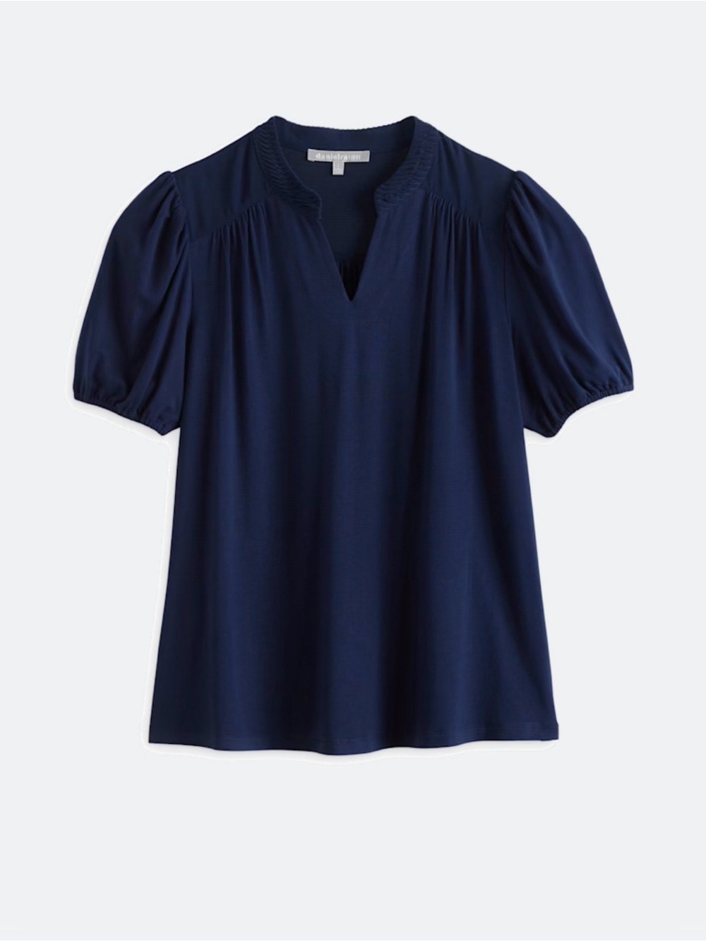 Daniel Rainn Navy Split-Neck Top